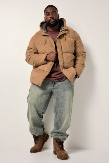 STHUGE Jacket Puffer With Warm Quilting Beige - Jakne - Moške bunde za Močnejše Postave