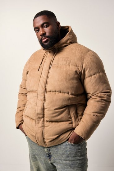 STHUGE Jacket Puffer With Warm Quilting Beige - Jakne - Moške bunde za Močnejše Postave