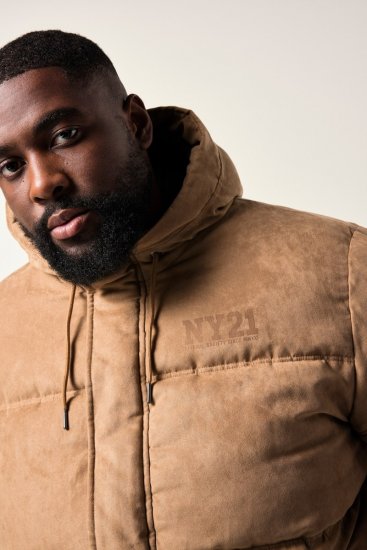 STHUGE Jacket Puffer With Warm Quilting Beige - Jakne - Moške bunde za Močnejše Postave