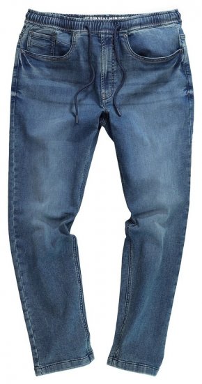JP1880 FLEXNAMIC Straight Fit Jeans with Stretch Waist - Kavbojke & hlače - Moške Kavbojke in Hlače za Močnejše Postave