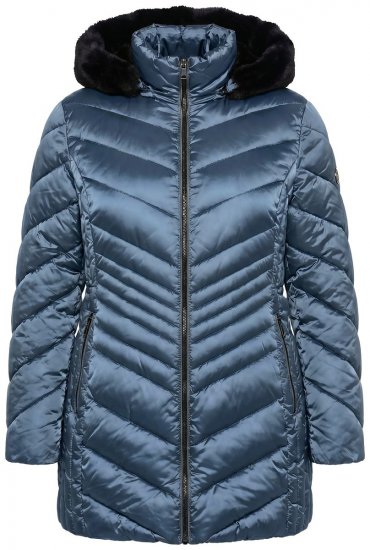Ulla Popken 842013 Prešita jakna Denim modra - Jakne - Jakne za ženske v velikih številkah