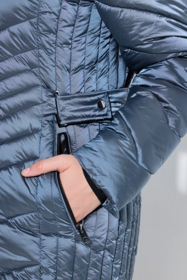 Ulla Popken 842013 Prešita jakna Denim modra - Jakne - Jakne za ženske v velikih številkah
