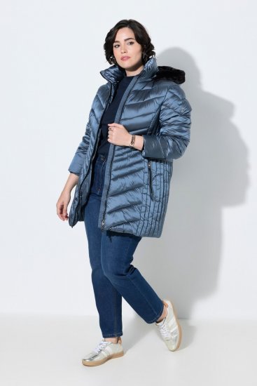 Ulla Popken 842013 Prešita jakna Denim modra - Jakne - Jakne za ženske v velikih številkah