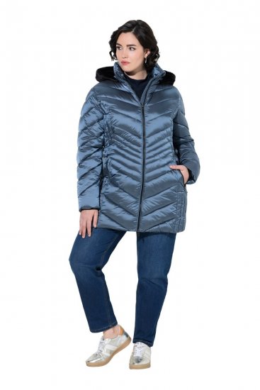 Ulla Popken 842013 Prešita jakna Denim modra - Jakne - Jakne za ženske v velikih številkah