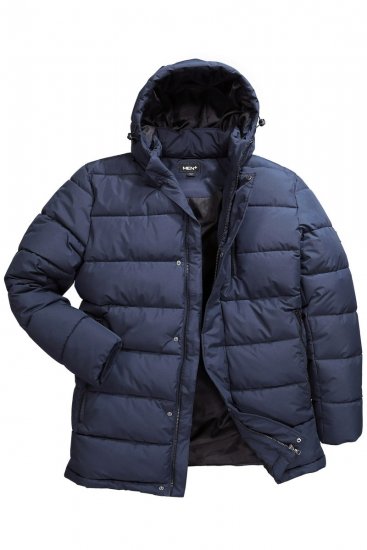 Men+ 426 Parka s kapuco Temno modra - Jakne - Moške bunde za Močnejše Postave