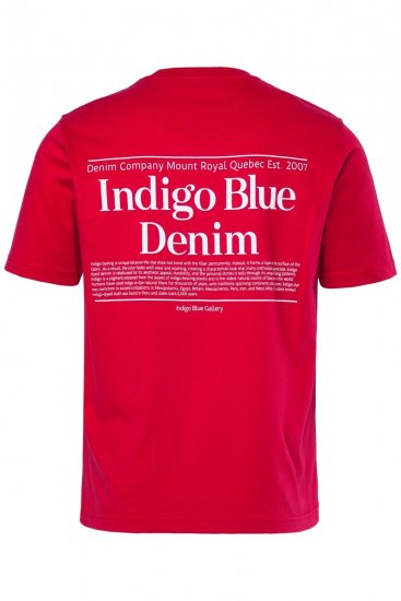 Men+ 500 Majica Indigo Blue Denim Temno rdeča - Kratke Majice - Moške kratke majice za močnejše postave