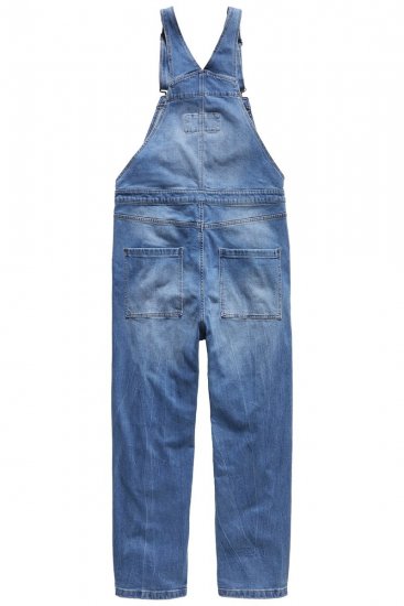 JP1880 842648 Jeans hlače z naramnicami ohlapnega kroja Denim modra - Kavbojke & hlače - Moške Kavbojke in Hlače za Močnejše Postave