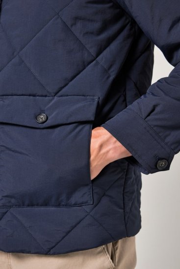 JP1880 842790 Prešita bomber jakna iz recikliranega materiala Temno modra - Jakne - Moške bunde za Močnejše Postave
