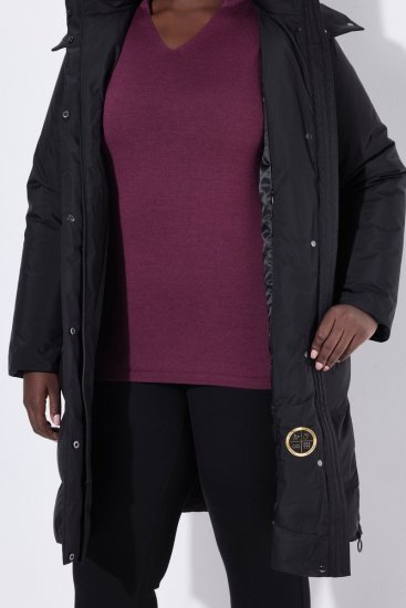 Ulla Popken SYMPATEX Triple Function Coat Black - Plašči - Plašči za ženske večjih velikosti