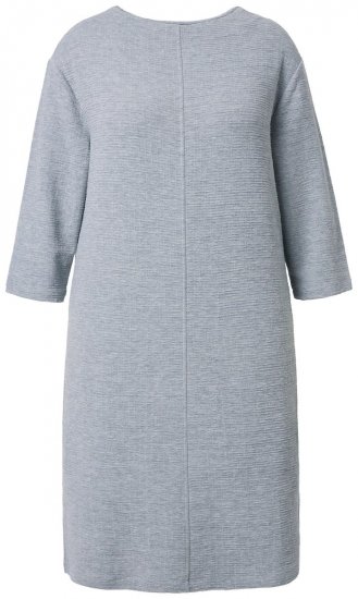 Ulla Popken 843999 Obleka s 3/4 rokavi Siva melange - Obleke - Obleke za vse velikosti