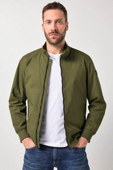 JP1880 844652 Bomber jakna z gumbi Khaki - Jakne - Moške bunde za Močnejše Postave