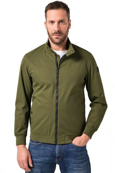 JP1880 844652 Bomber jakna z gumbi Khaki - Jakne - Moške bunde za Močnejše Postave