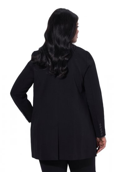 Ulla Popken 844842 Suknjič iz jerseyja Črna - Blazer - Blazerji v velikih velikostih za ženske