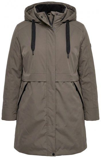 Ulla Popken 845111 Parka Temno zelena - Plašči - Plašči za ženske večjih velikosti