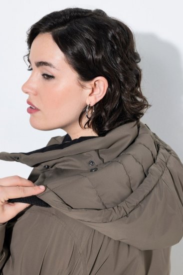 Ulla Popken 845111 Parka Temno zelena - Plašči - Plašči za ženske večjih velikosti
