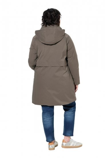 Ulla Popken 845111 Parka Temno zelena - Plašči - Plašči za ženske večjih velikosti