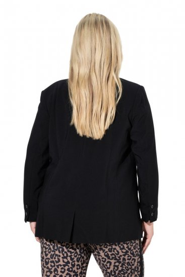 Ulla Popken 845336 Oversize raztegljiv suknjič z dvema gumboma Črna - Blazer - Blazerji v velikih velikostih za ženske