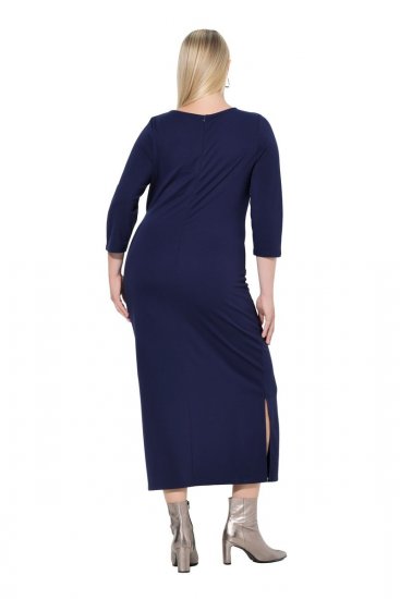 Ulla Popken 845705 Obleka iz jerseyja Temno modra - Midi obleke - Ženske midi obleke večjih velikosti