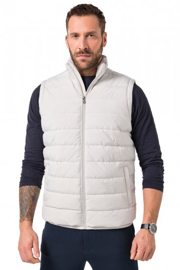 JP1880 846034 Outdoor brezrokavnik Sivo bež - Jakne - Moške bunde za Močnejše Postave