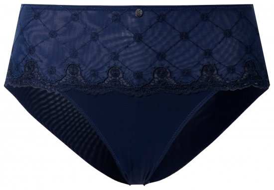 Ulla Popken 846235 Hipster spodnjice s čipko Temno modra - Spodnjice - 