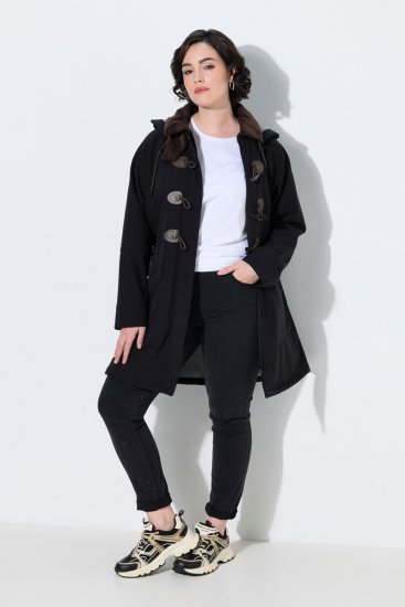 Ulla Popken 846278 Softshell plašč Črna - Plašči - Plašči za ženske večjih velikosti