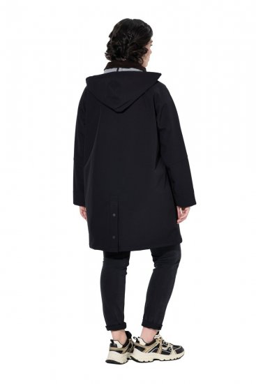 Ulla Popken 846278 Softshell plašč Črna - Plašči - Plašči za ženske večjih velikosti