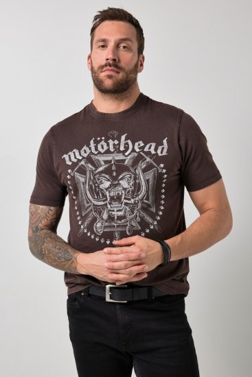 JP1880 Motörhead Soft Jersey Vintage T-Shirt Brown - Majice z glasbenimi skupinami - Band majice z glasbenimi motivi