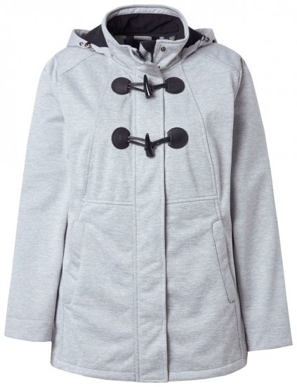 Ulla Popken 846744 Softshell jakna Siva melange - Jakne - Jakne za ženske v velikih številkah