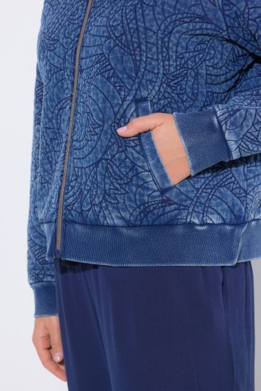 Ulla Popken 847035 Prešita jakna Denim modra - Jakne - Jakne za ženske v velikih številkah