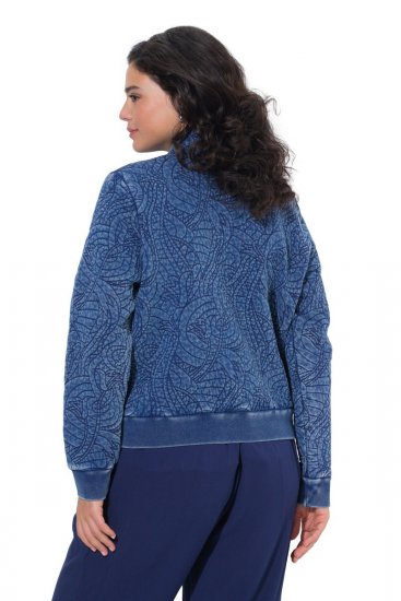 Ulla Popken 847035 Prešita jakna Denim modra - Jakne - Jakne za ženske v velikih številkah