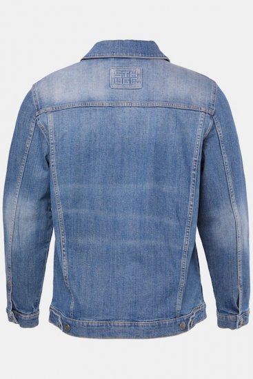 STHUGE 847739 Jeans jakna vintage videza Svetlo modra - Jakne - Moške bunde za Močnejše Postave