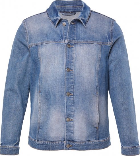 STHUGE 847739 Jeans jakna vintage videza Svetlo modra - Jakne - Moške bunde za Močnejše Postave