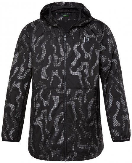 Jay-Pi 847852 Ultralahka outdoor jakna z odsevnim tiskom Črna - Jakne - Moške bunde za Močnejše Postave