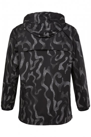 Jay-Pi 847852 Ultralahka outdoor jakna z odsevnim tiskom Črna - Jakne - Moške bunde za Močnejše Postave