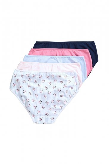 Ulla Popken 849098 Cvetlične spodnjice 5 kosa Svetlo modra - Spodnjice - 