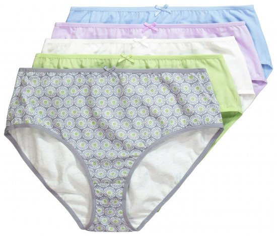 Ulla Popken 849202 Vzorčaste spodnjice 6 kosa Siva - Spodnjice - 