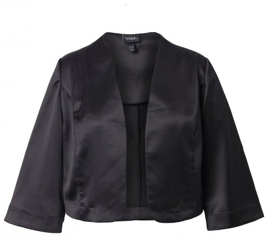 Ulla Popken 849457 Bolero Črna - Jakne - Jakne za ženske v velikih številkah