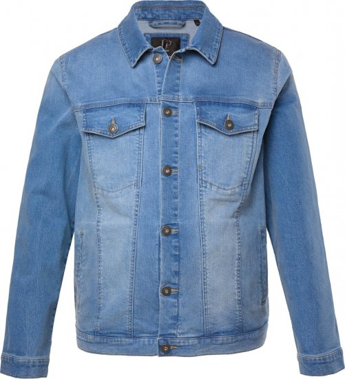 JP1880 849703 Jeans jakna z več žepi Indigo modra - Jakne - Moške bunde za Močnejše Postave