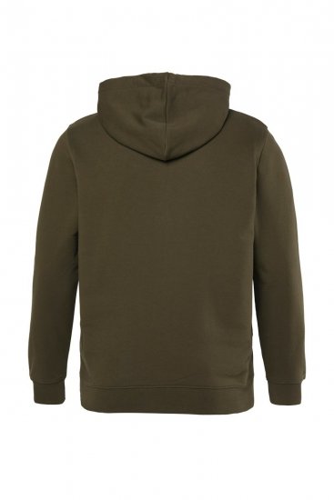 Men+ 375 Jopica s kapuco Heritage Denim Khaki zelena - Puloverji & jopice - Moški Puloverji & Jopice za Močnejše Postave