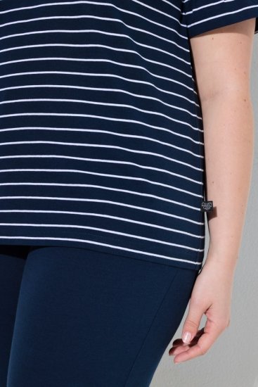 Ulla Popken 850403 Pižama s cvetličnim vzorcem Temno modra - Pižame/Oblačila za spanje - 