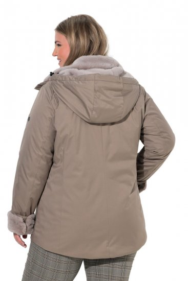 Ulla Popken 850509 Jakna iz umetnega krzna Taupe - Jakne - Jakne za ženske v velikih številkah