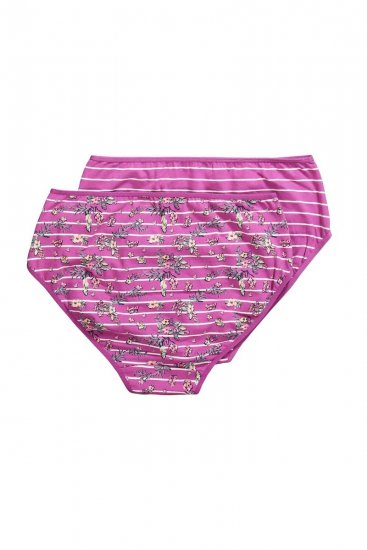 Ulla Popken 850538 Cvetlične spodnjice iz organskega bombaža 2 kosa Vijolična - Spodnjice - 