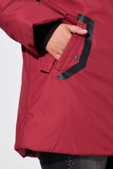 Ulla Popken 850794 Funkcionalni plašč Rdeča - Plašči - Plašči za ženske večjih velikosti
