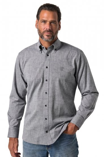 JP1880 850931 Chambray srajca z dolgimi rokavi Črna TALL - TALL srajce - TALL srajce za visoke moške