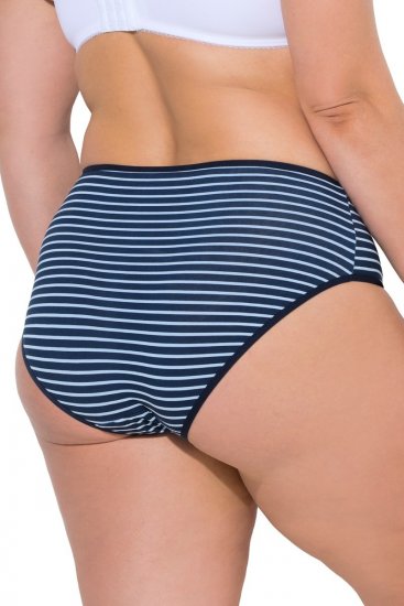 Ulla Popken 850966 Črtaste spodnjice 5 kosa Temno modra - Spodnjice - 