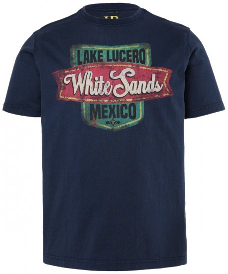 JP1880 850980 Majica s potiskom v vintage slogu Temno modra TALL - TALL T-shirts - Majice za visoke moške