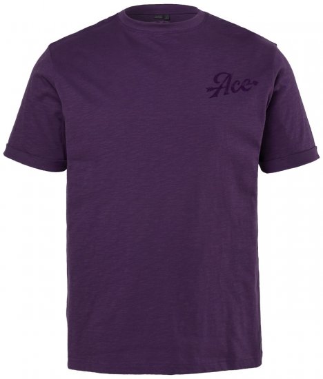 JP1880 850985 Majica s potiskom na prsih Temno vijolična TALL - TALL T-shirts - Majice za visoke moške