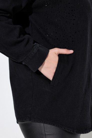 Ulla Popken 851036 Jeans jakna Antracit - Jakne - Jakne za ženske v velikih številkah