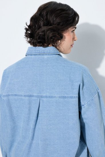 Ulla Popken 851036 Jeans jakna Svetlo modra - Jakne - Jakne za ženske v velikih številkah