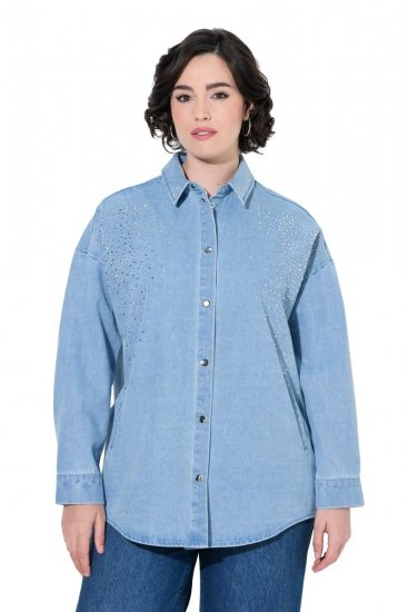 Ulla Popken 851036 Jeans jakna Svetlo modra - Jakne - Jakne za ženske v velikih številkah